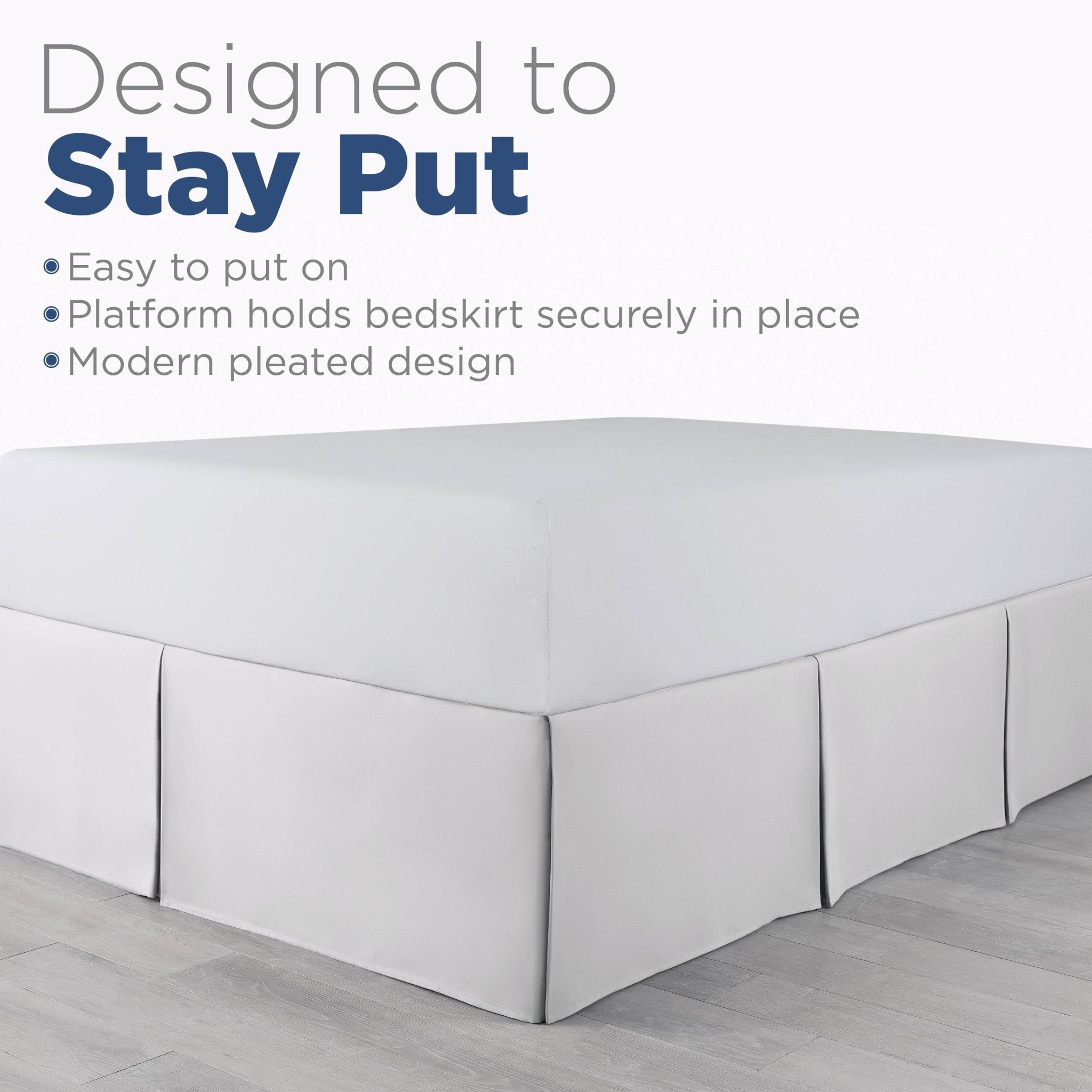 Martex 21-inch Drop Extra Long Solid Bed Skirt