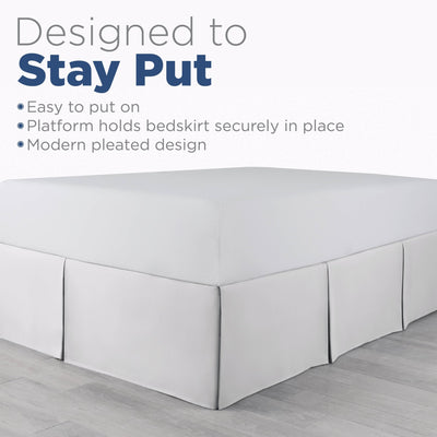 Martex 21-inch Drop Extra Long Solid Bed Skirt