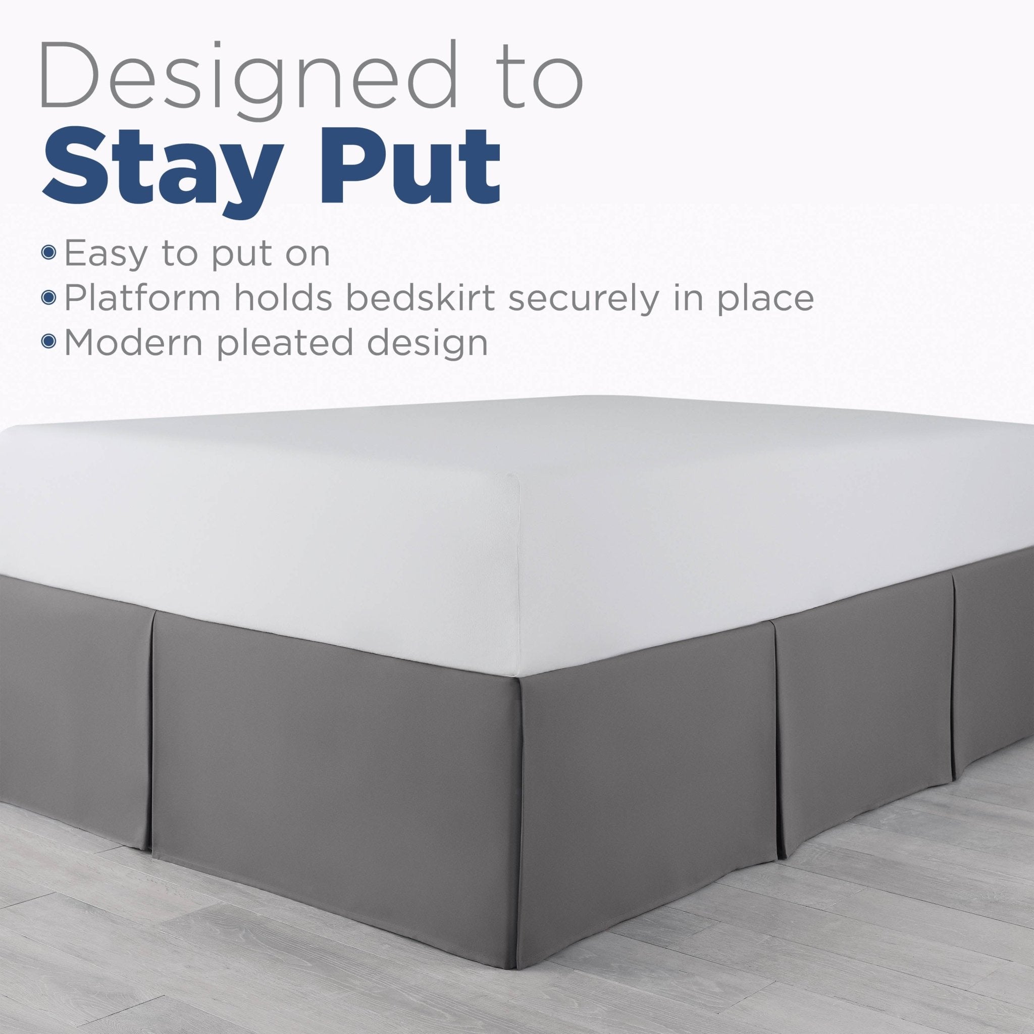 Martex 21-inch Drop Extra Long Solid Bed Skirt