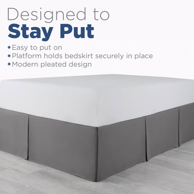 Martex 21-inch Drop Extra Long Solid Bed Skirt