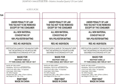 Text labels on a white background with legal and manufacturing information.