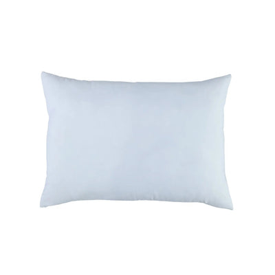 A plain white rectangular pillow shown against a solid white background.
