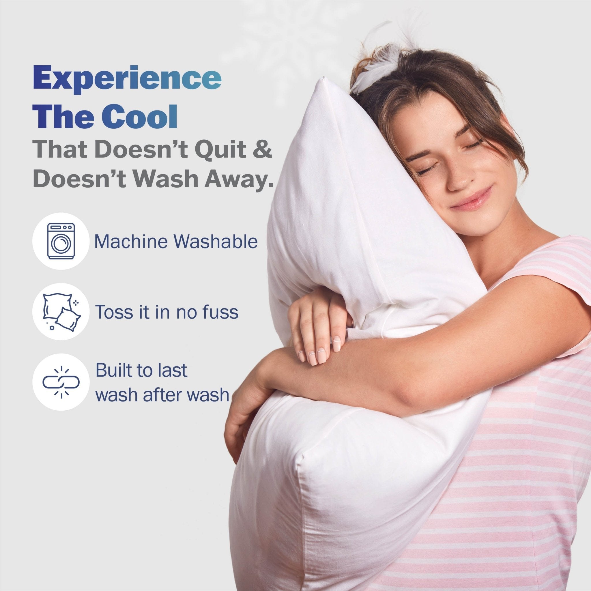 Martex Brrr Cooling All Sleeper White Blown Bed Pillow