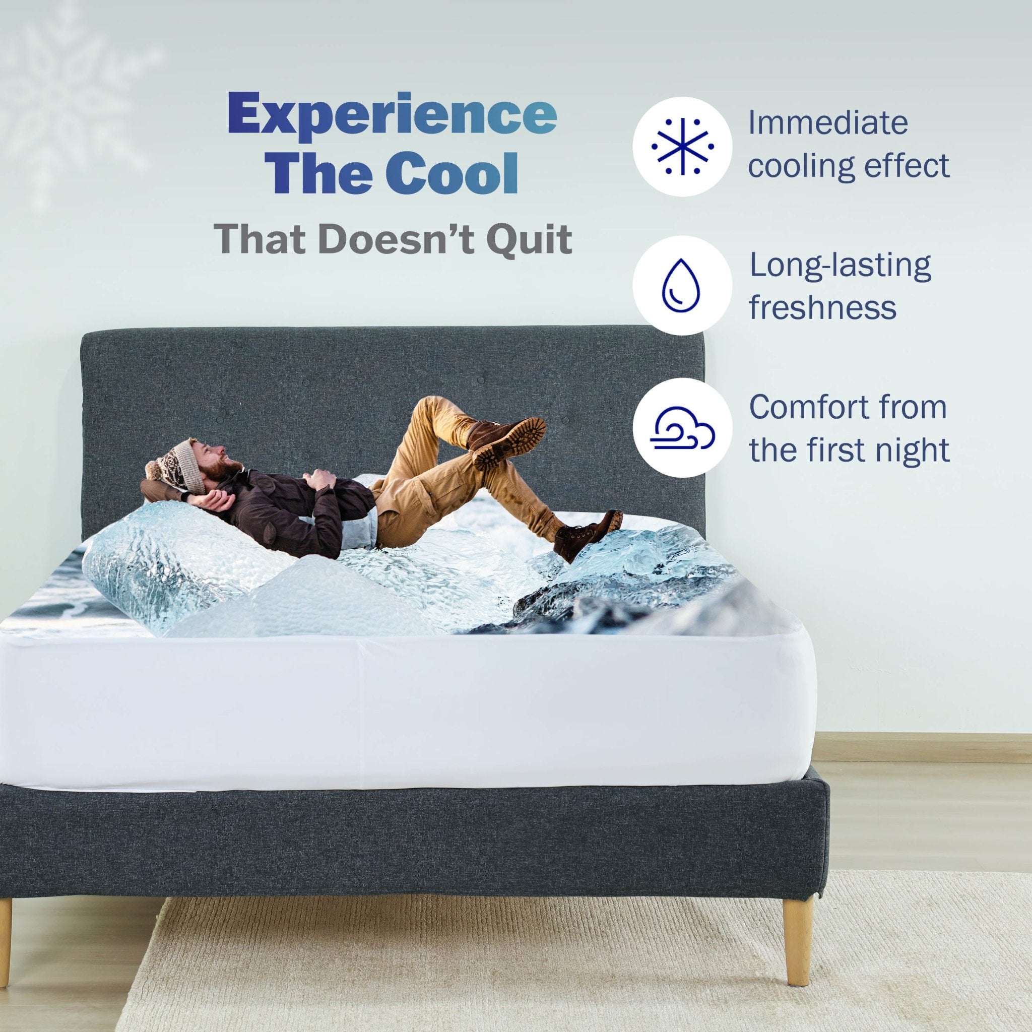 Martex Brrr Cooling Breathable White Mattress Pad
