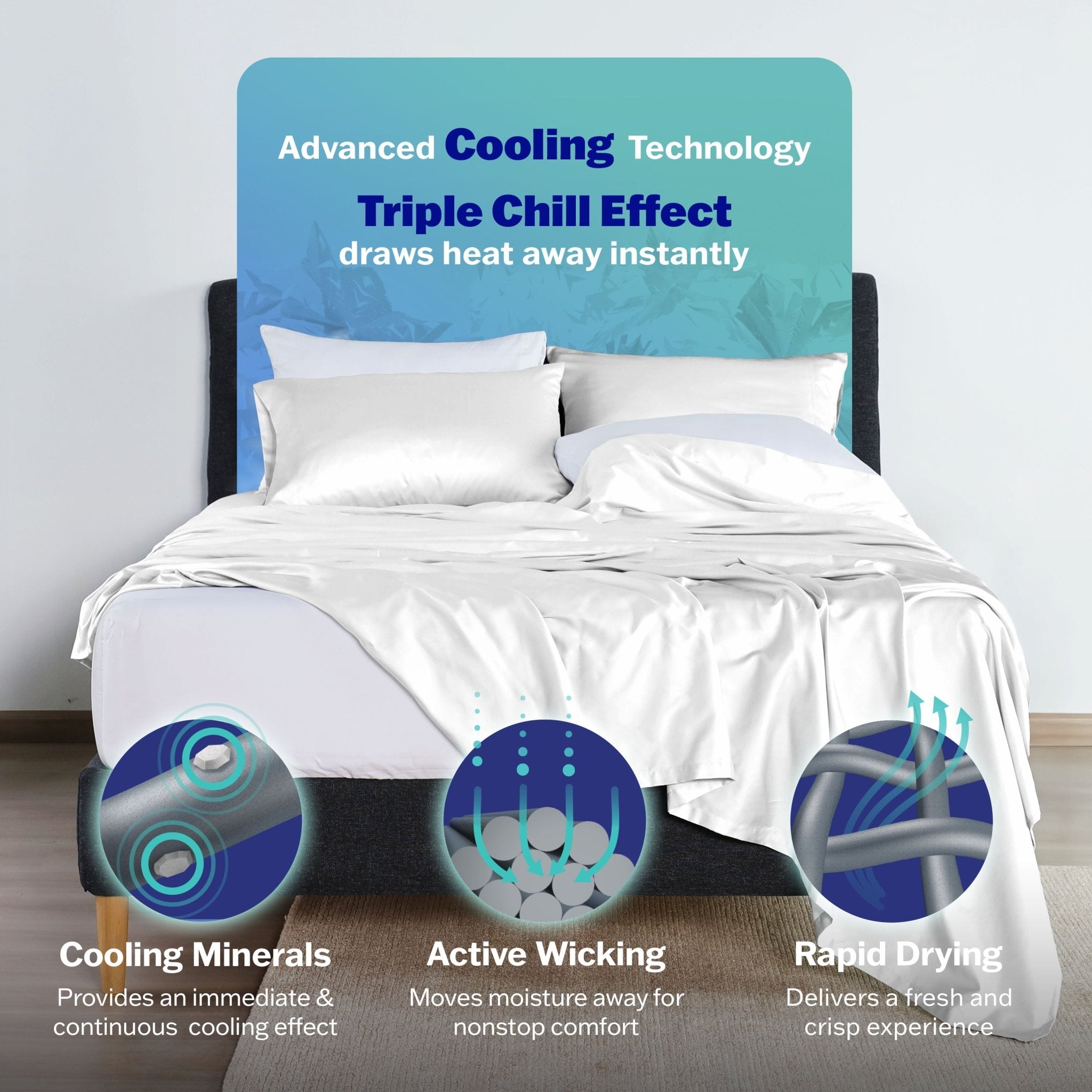 Martex Brrr Cooling Effect Solid Sheet Set