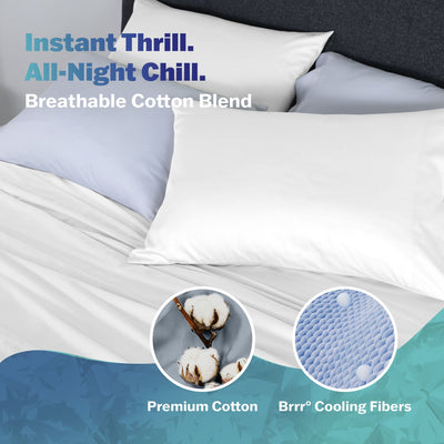 Martex Brrr Cooling Effect Solid Sheet Set
