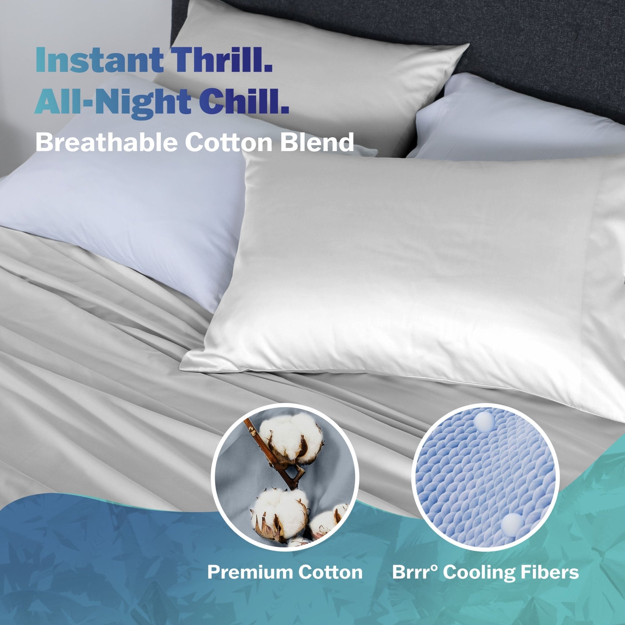 Martex Brrr Cooling Effect Solid Sheet Set