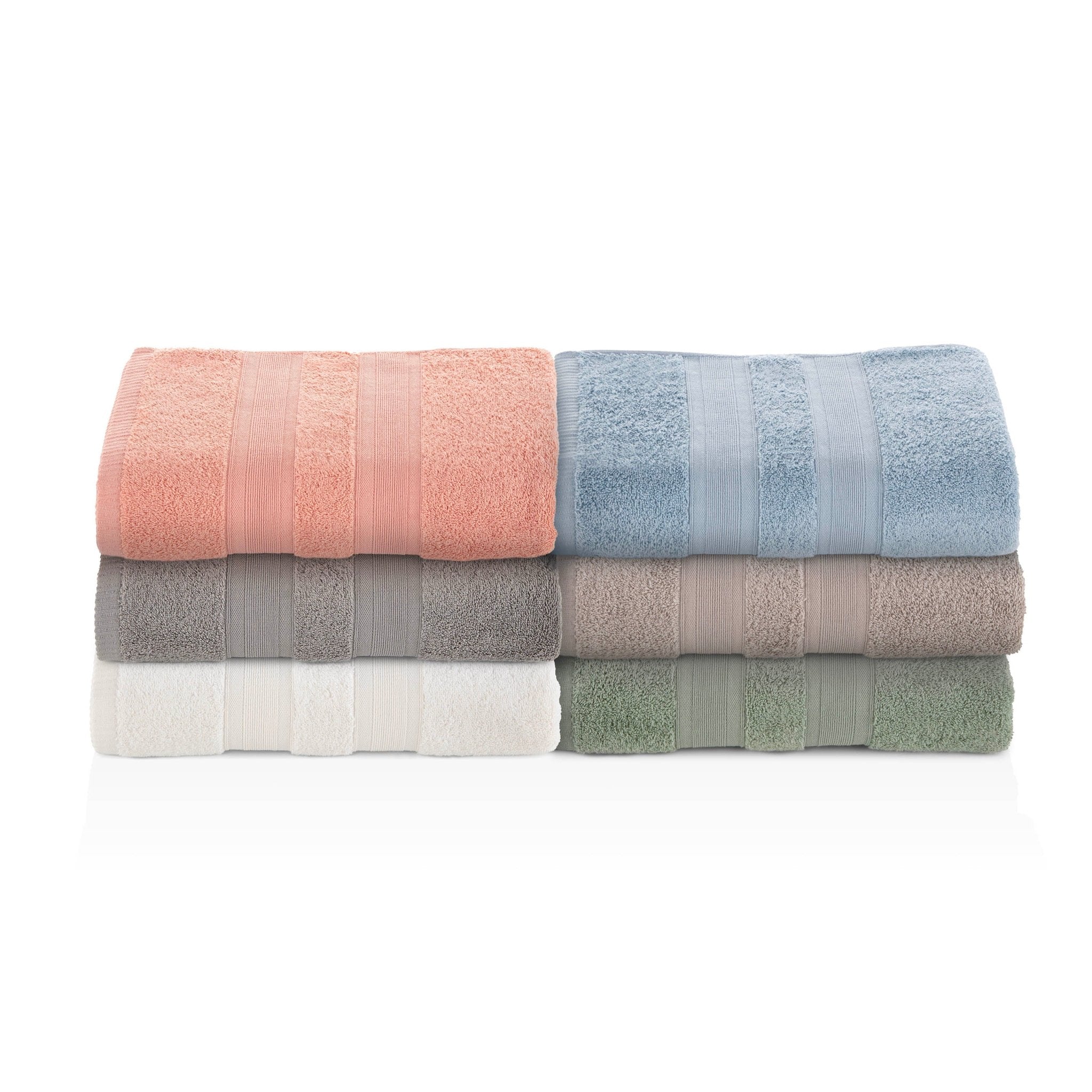 Martex Clean Essentials 100% Cotton Solid Low Lint 6-Piece Towel Set