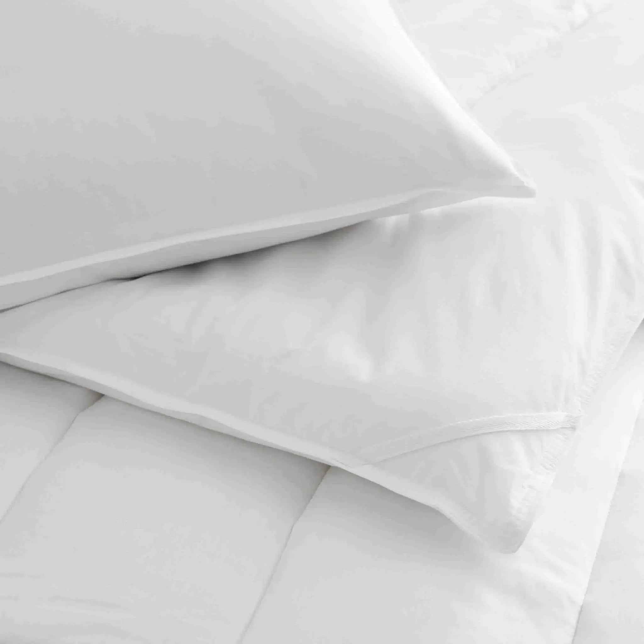 Close-up of white pillows with a soft texture