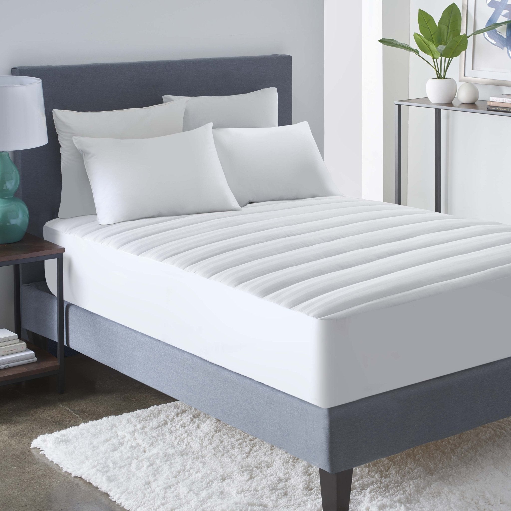 Martex Damask Stripe Pillowtop Mattress Pad