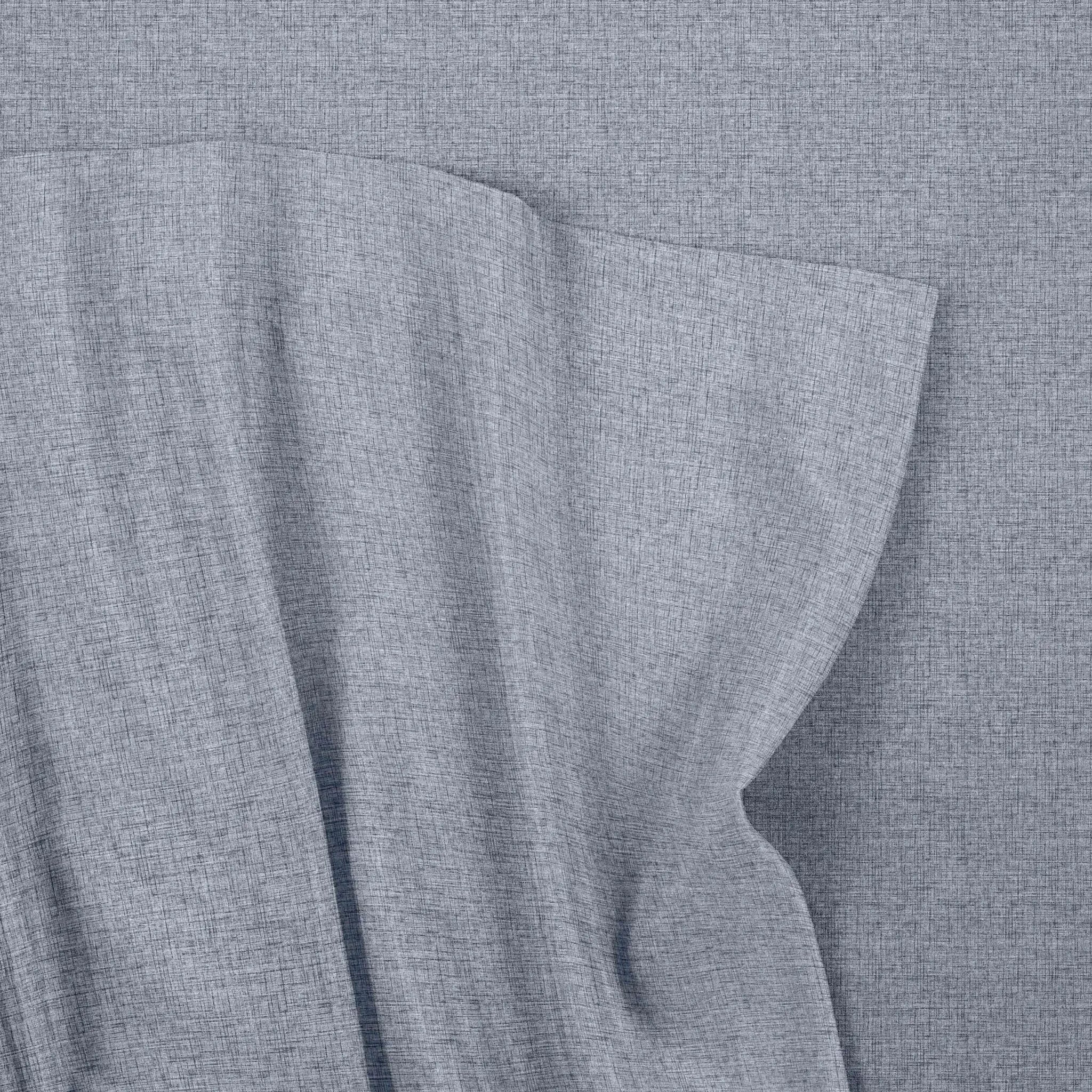 Close-up of gray fabric with a subtle pattern
