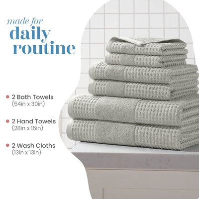Martex Expression Air Sculpted 100% Cotton 6-Piece Towel Set