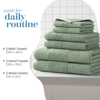 Martex Expression Air Sculpted 100% Cotton 6-Piece Towel Set