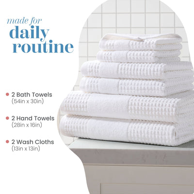 Martex Expression Air Sculpted 100% Cotton 6-Piece Towel Set