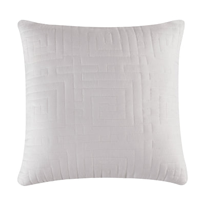 White textured pillow on a white background