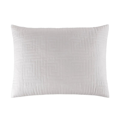 Grey textured pillow on a white background