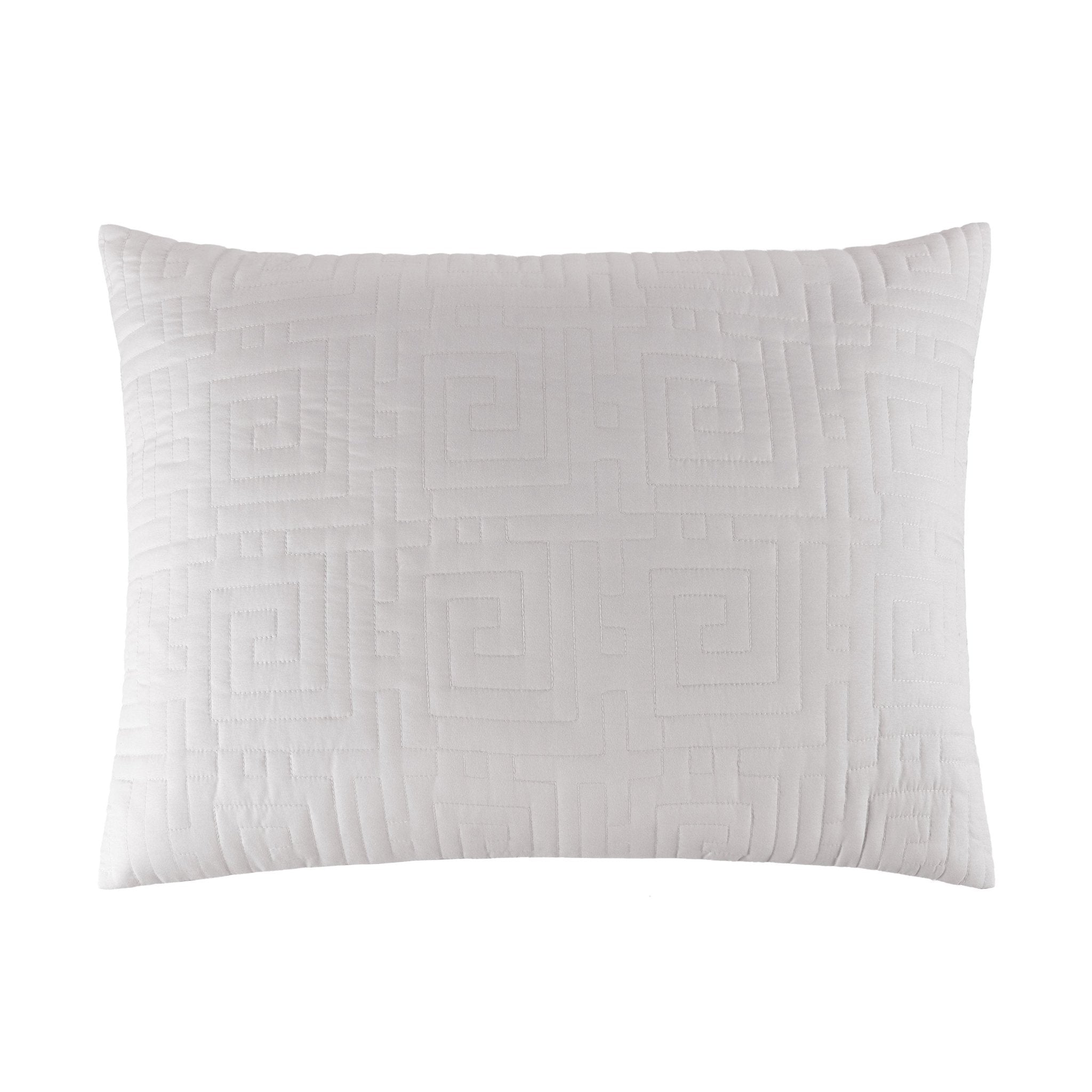 White textured pillow on a white background