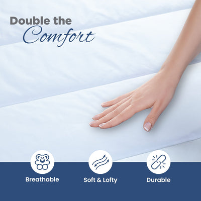 Martex Quilted Breathable Plush White Mattress Pad