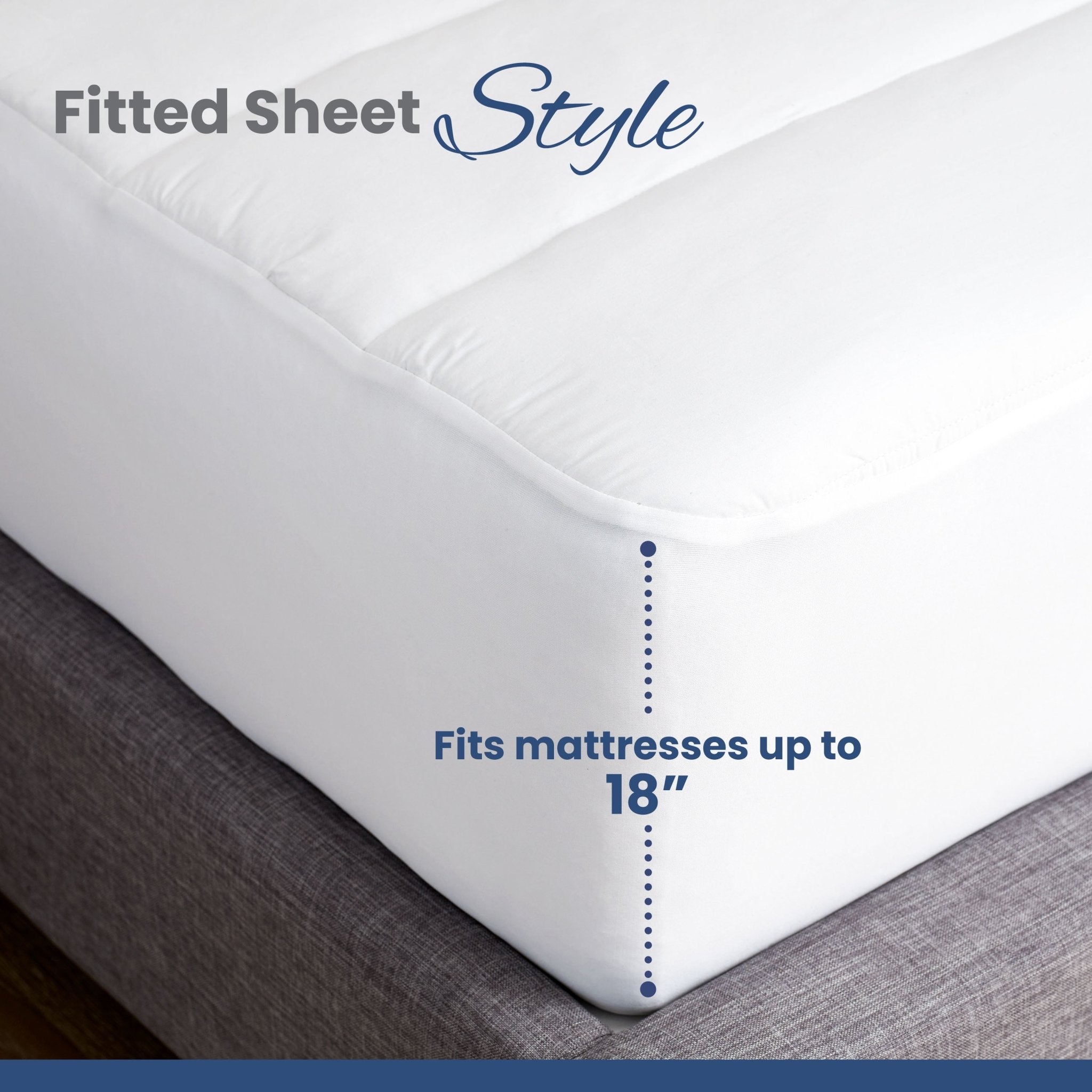 Martex Quilted Breathable Plush White Mattress Pad