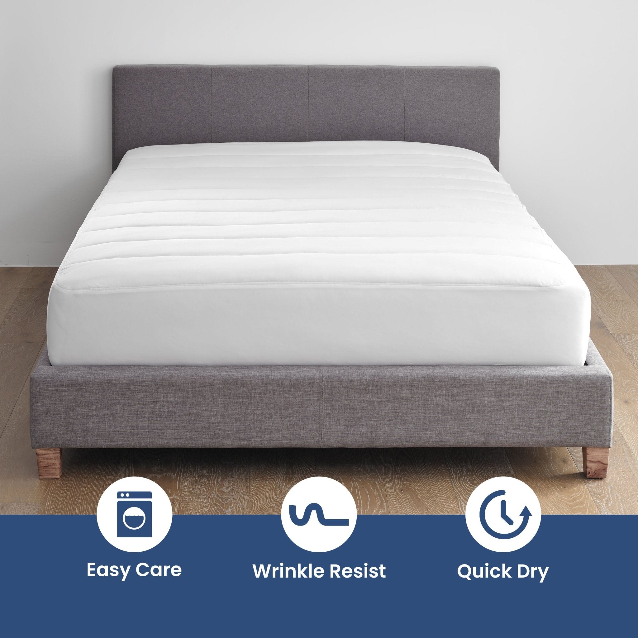 Martex Quilted Breathable Plush White Mattress Pad