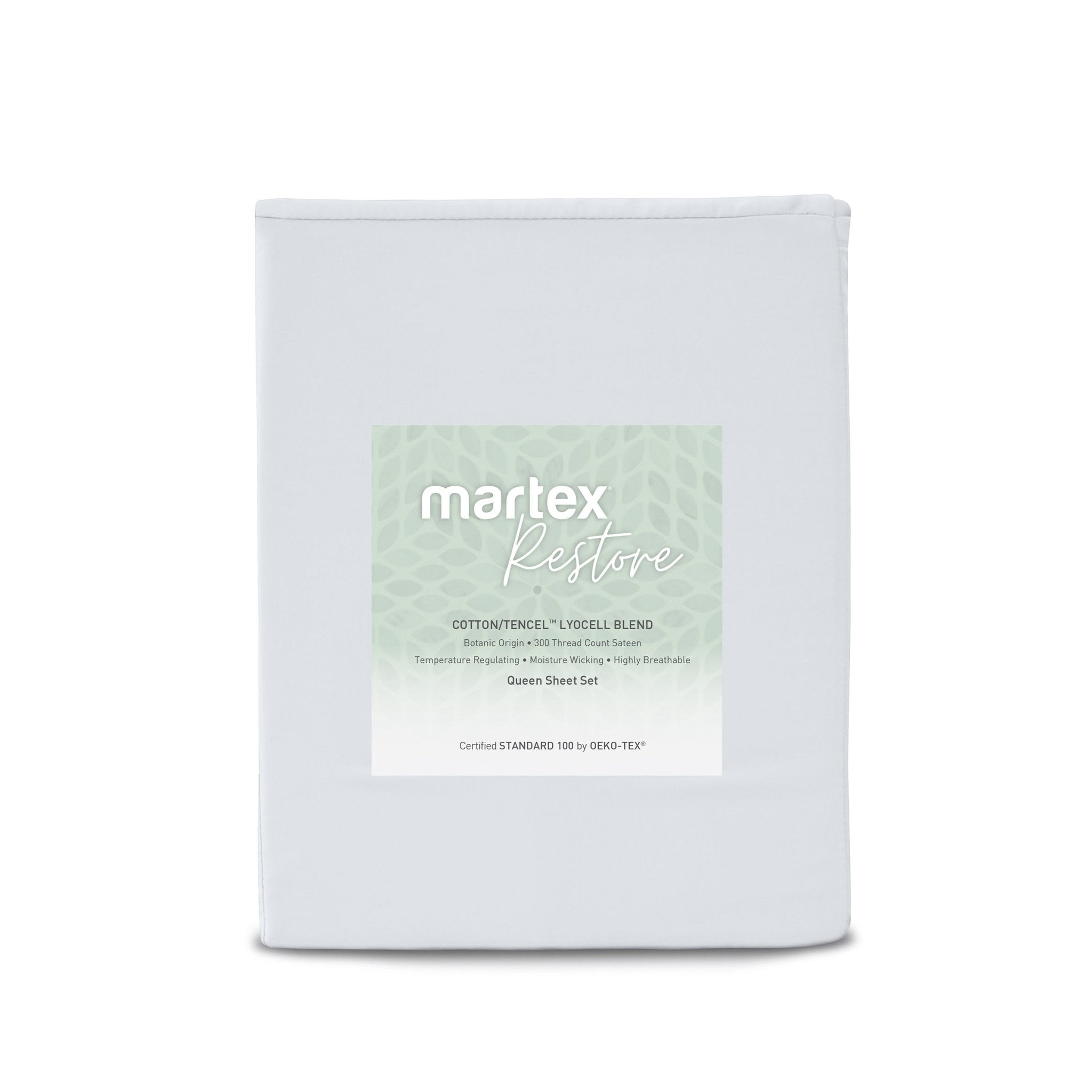 Martex Restore 300 Thread Count Tencel Blend Solid Sheet Set