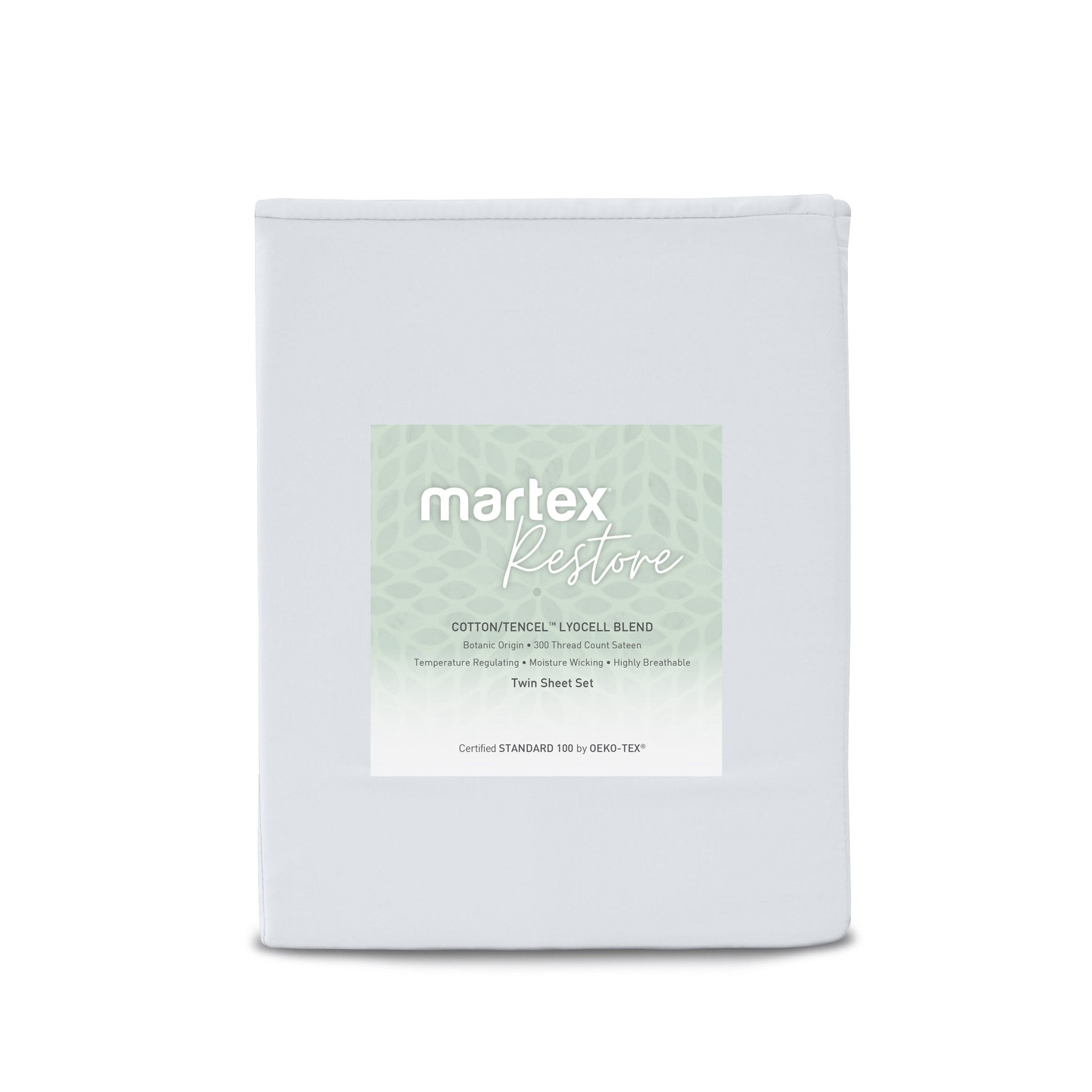 Martex Restore 300 Thread Count Tencel Blend Solid Sheet Set