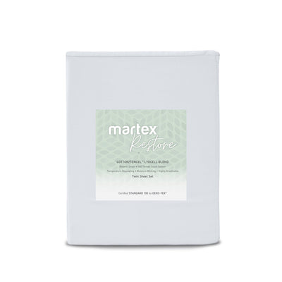 Martex Restore 300 Thread Count Tencel Blend Solid Sheet Set