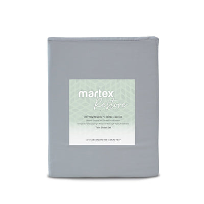 Martex Restore 300 Thread Count Tencel Blend Solid Sheet Set