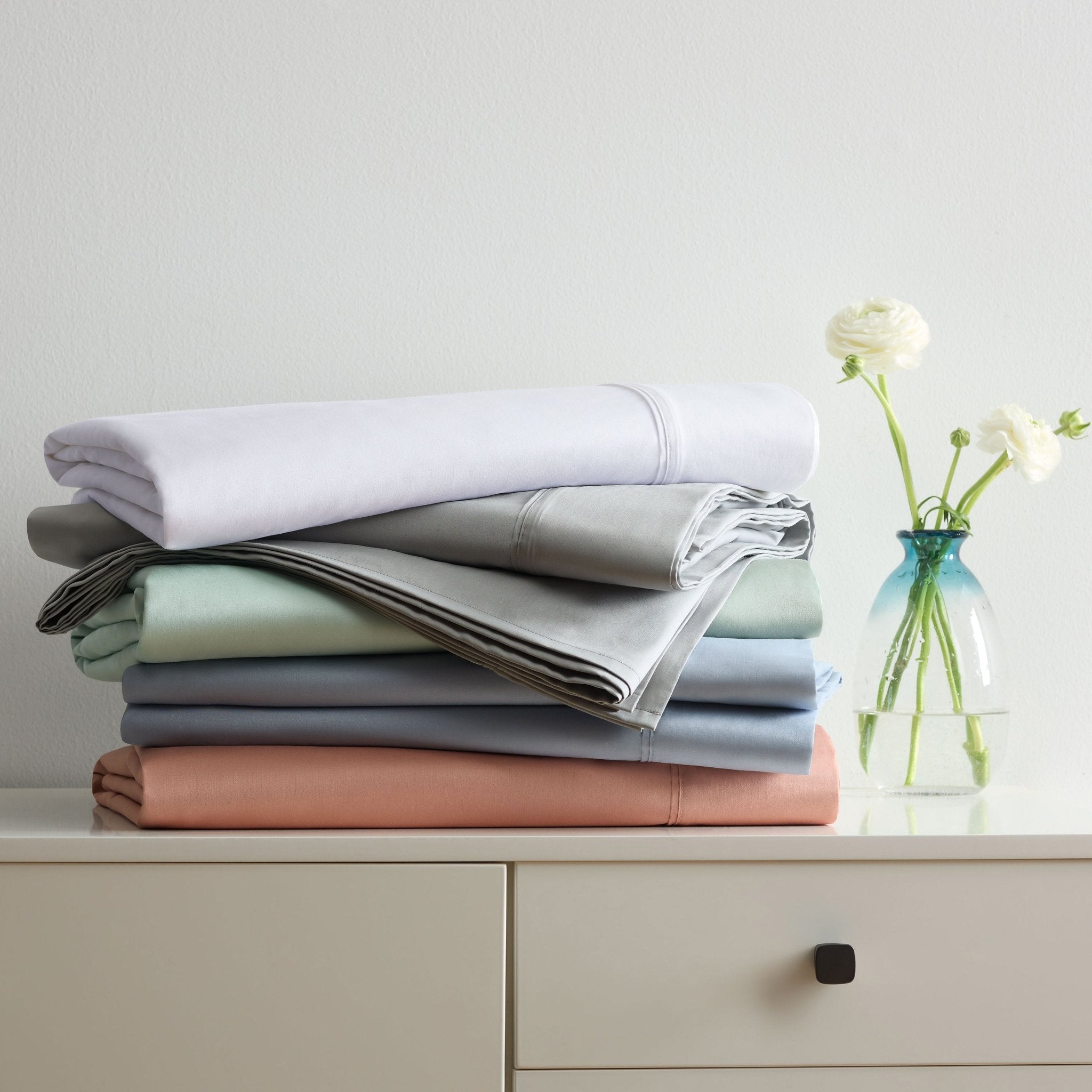 Martex Restore 300 Thread Count Tencel Blend Solid Sheet Set