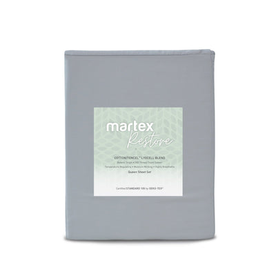 Martex Restore 300 Thread Count Tencel Blend Solid Sheet Set