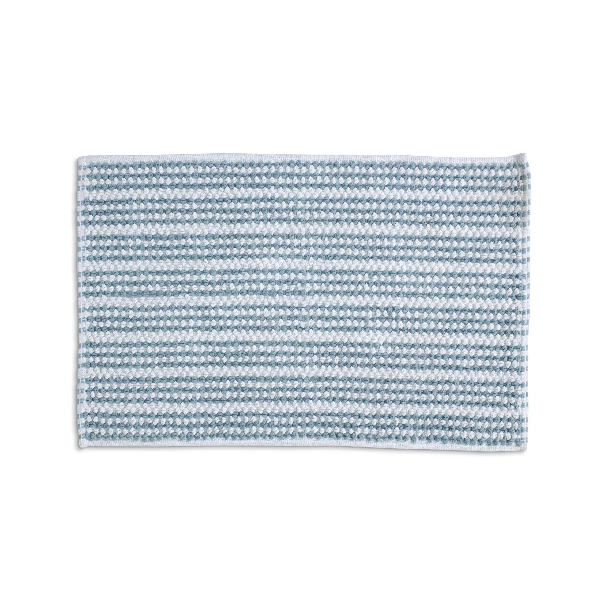 Martex Restore Contrast Stripe 100% Cotton Soft Bath Rug