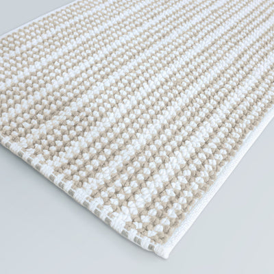 Martex Restore Contrast Stripe 100% Cotton Soft Bath Rug