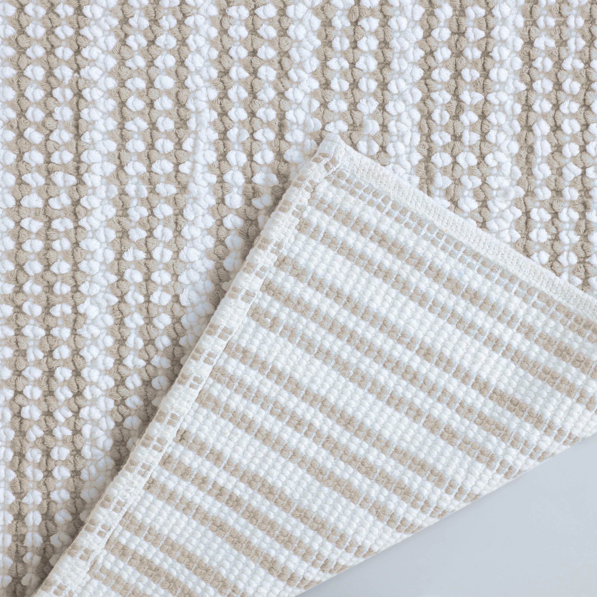 Martex Restore Contrast Stripe 100% Cotton Soft Bath Rug