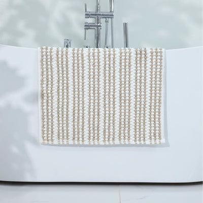 Martex Restore Contrast Stripe 100% Cotton Soft Bath Rug