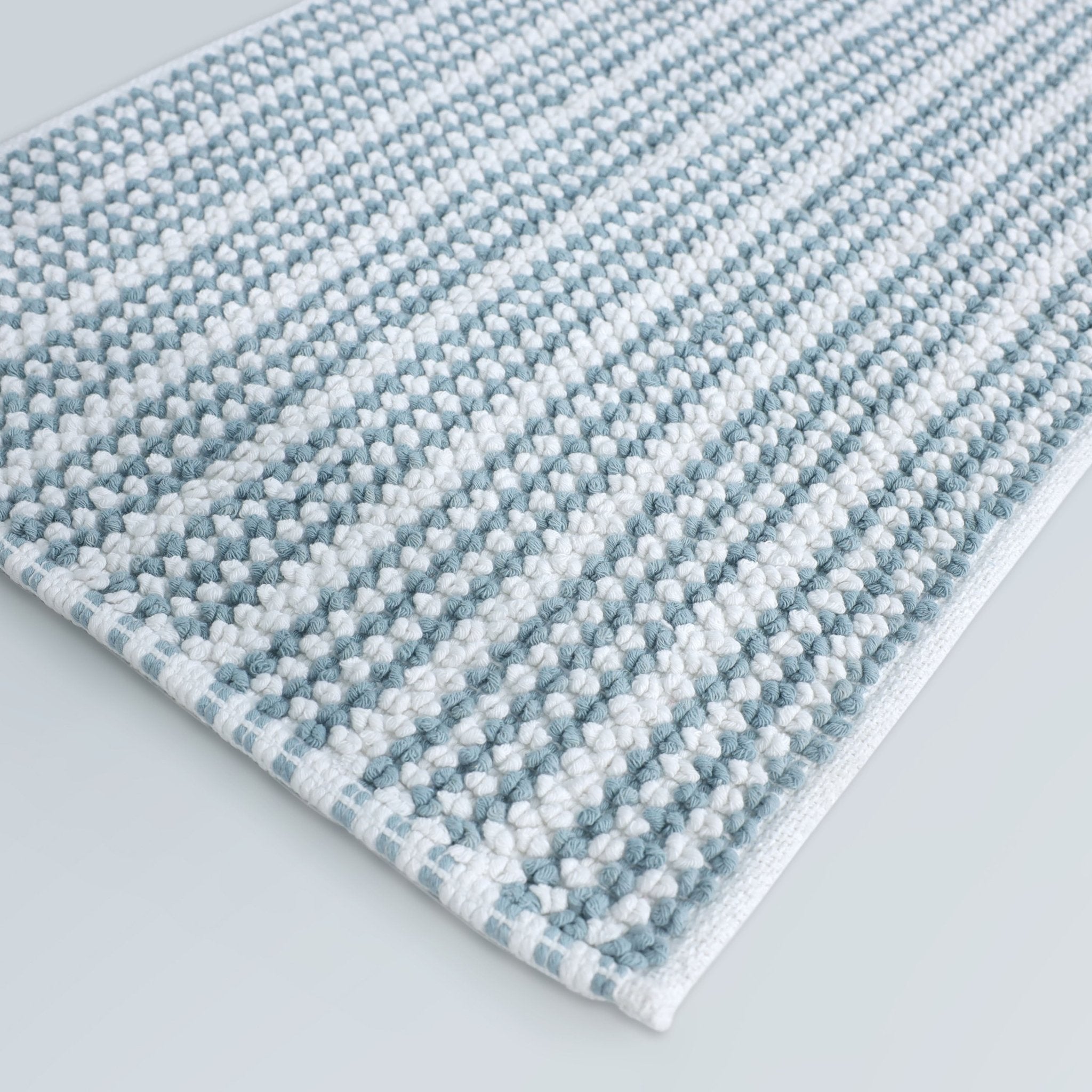 Martex Restore Contrast Stripe 100% Cotton Soft Bath Rug