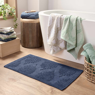 Martex Restore Fern Ogee 100% Cotton Jacquard Bath Rug
