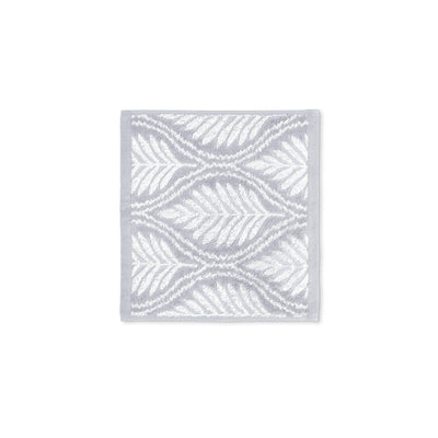Grey washcloth on a white background