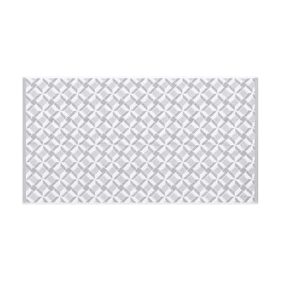 Grey bath towel silo on a white background