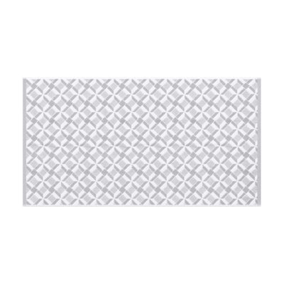 Grey bath towel silo on a white background