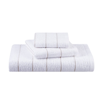 Martex Restore Slub Stripe Tencel Blend Ultra Soft Towel