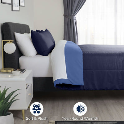Martex Reversible Soft Brushed Comforter Set