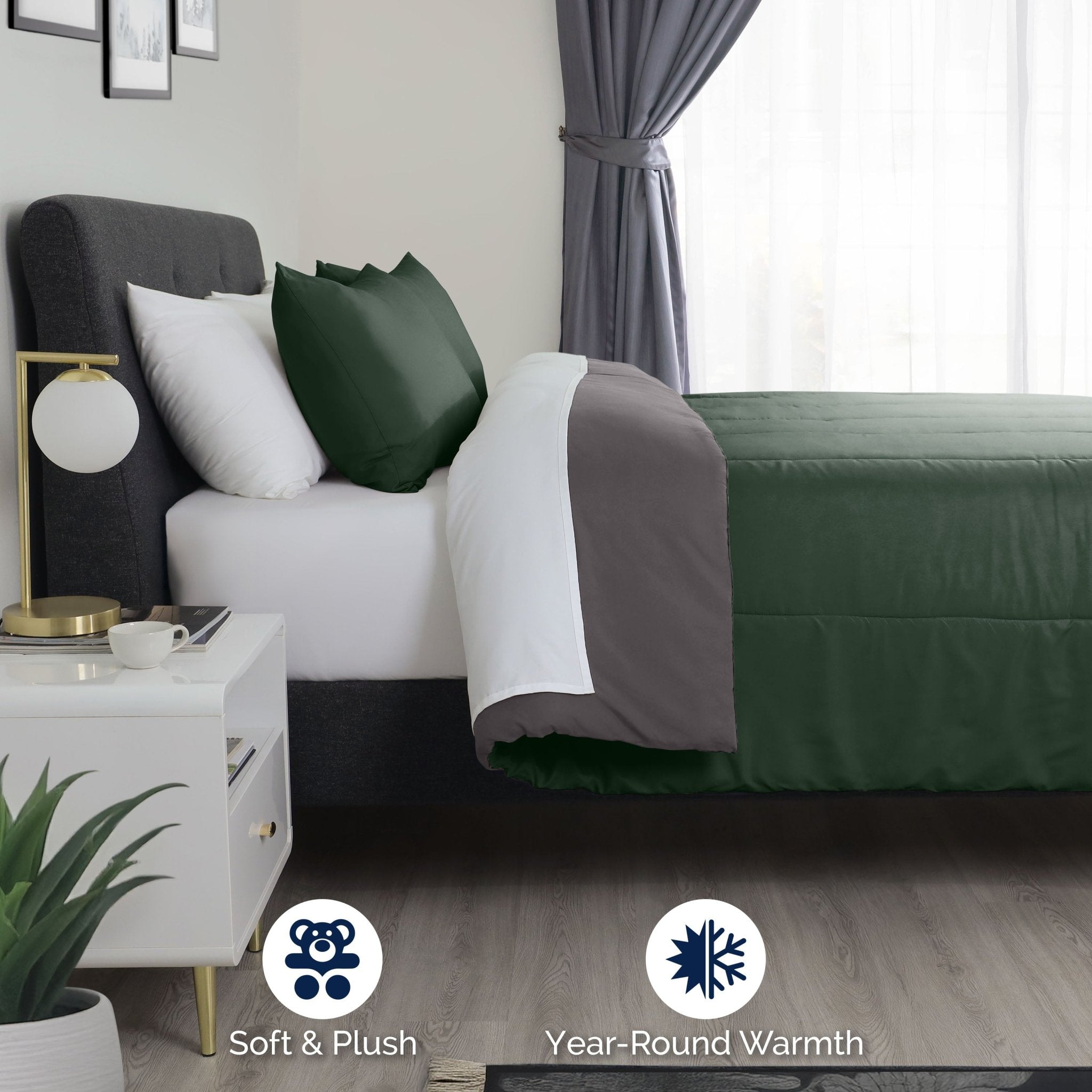 Martex Reversible Soft Brushed Comforter Set