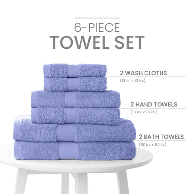 Martex Ringspun 100% Cotton Durable 6-Piece Towel Set