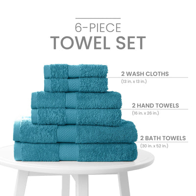 Martex Ringspun 100% Cotton Durable 6-Piece Towel Set