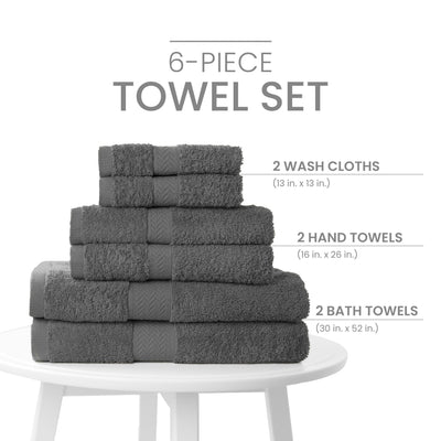 Martex Ringspun 100% Cotton Durable 6-Piece Towel Set