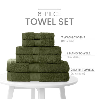 Martex Ringspun 100% Cotton Durable 6-Piece Towel Set