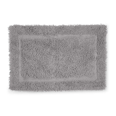 Silver bath rug on a white background