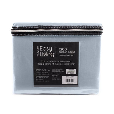 Manly Easy Living 1200 thread count sheet set packaging on a white background