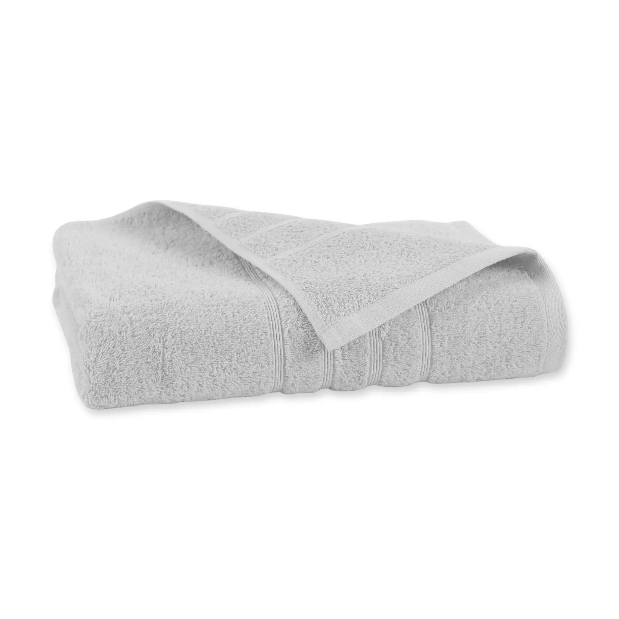 White bath towel on a white background