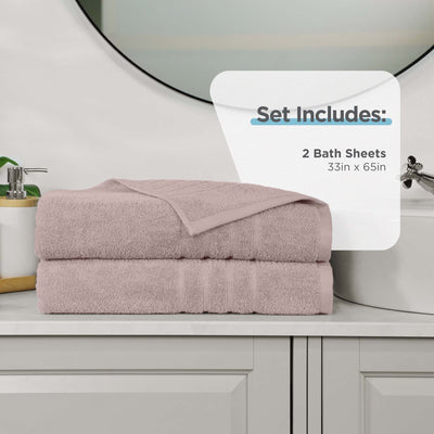 Martex Ultimate 100% Cotton Solid 2-Piece Bath Sheet Set